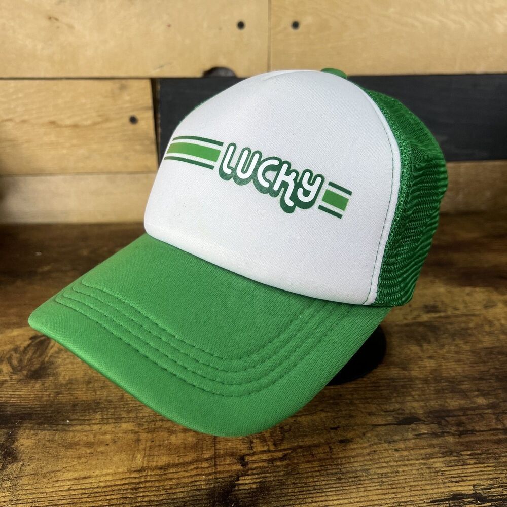 Lucky Green Trucker SnapBack Adjustable Hat Baseball MEsh Cap